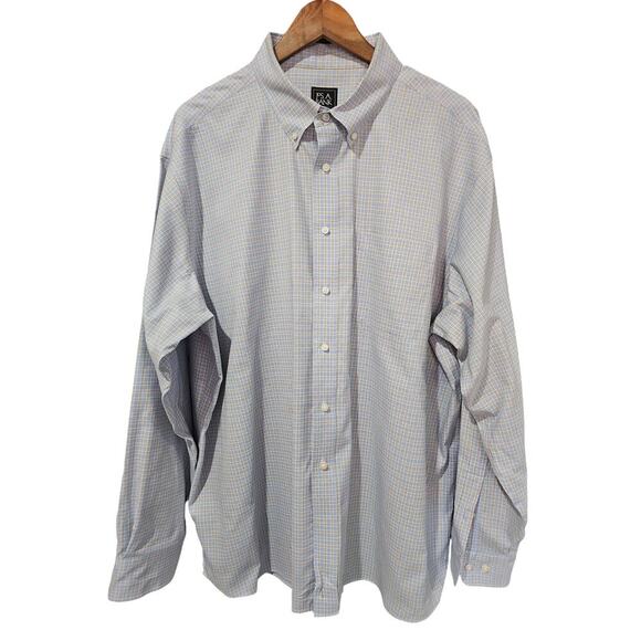 Jos. A. Bank Traveler Button-Down Dress Shirt Light Blue Size XXL - Picture 1 of 5